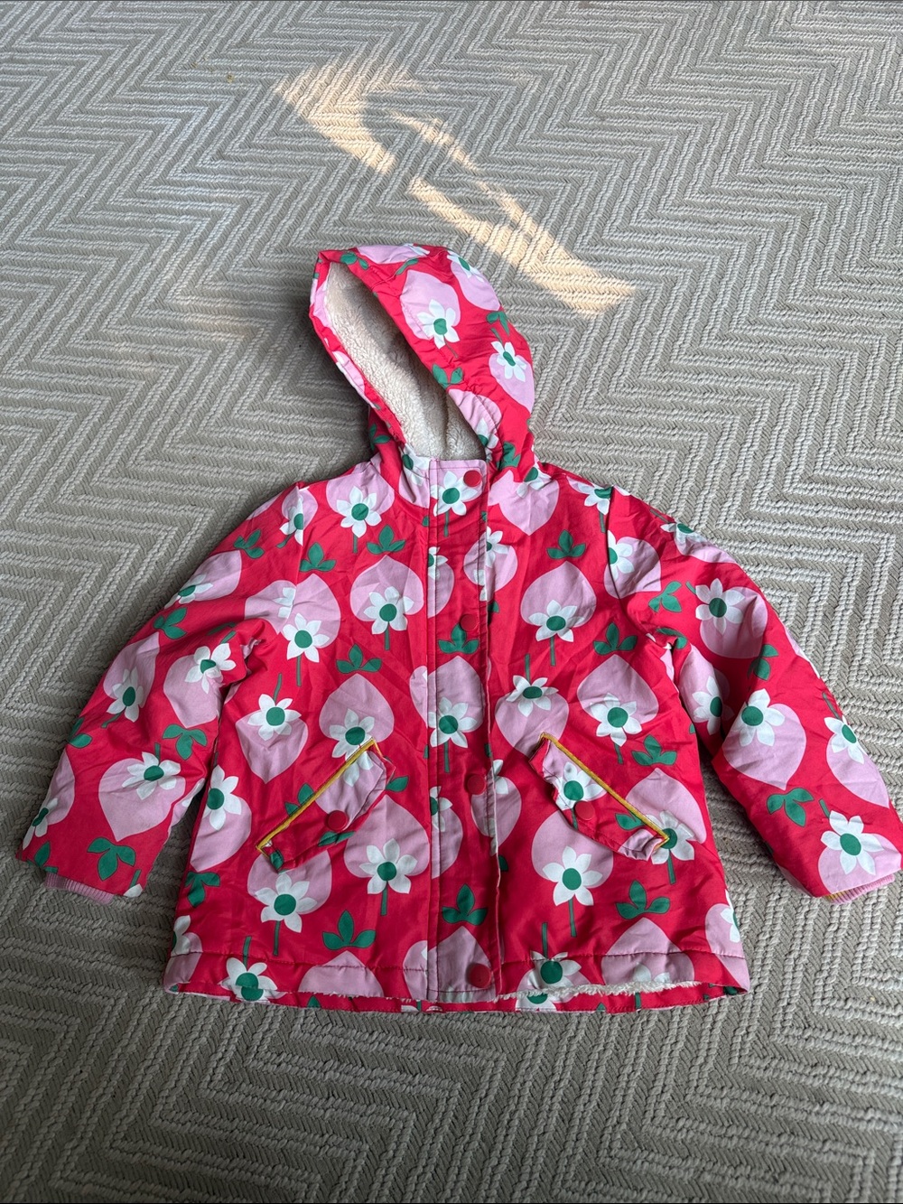 Mini Boden size 3-4 fleece lined jacket